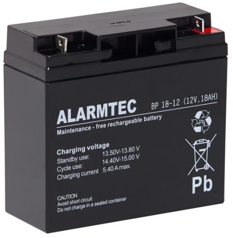 Akumulator ALARMTEC serii BP 12V 18Ah Akumulator ALARMTEC serii BP 12V 18Ah