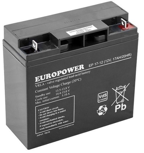 Akumulator EUROPOWER serii EP 12V 17Ah (Żywotność 6-9lat) Akumulator EUROPOWER serii EP 12V 17Ah (Żywotność 6-9lat)