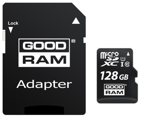 KARTA PAMIĘCI microSD GOODRAM UHS1 CL10 128GB + ADAPTER 100MB KARTA PAMIĘCI microSD GOODRAM UHS1 CL10 128GB + ADAPTER 100MB
