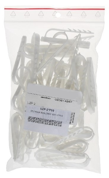 MUROWY TRZYMAK KABLA OKRĄGŁEGO FI 6 DO 10mm 50szt. MUROWY TRZYMAK KABLA OKRĄGŁEGO FI 6 DO 10mm 50szt.