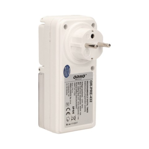 PROGRAMATOR CZASOWY ORNO ZEWNĘTRZNY IP44 OR-PRE-432 PROGRAMATOR CZASOWY ORNO ZEWNĘTRZNY IP44 OR-PRE-432