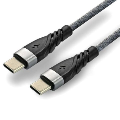 Kabel USB - USB-C / Typ-C everActive CBB-1CG 1m do 3A z obsługą szybkiego ładowania przewód pleciony szary Kabel USB - USB-C / Typ-C everActive CBB-1CG 1m do 3A z obsługą szybkiego ładowania przewód pleciony szary