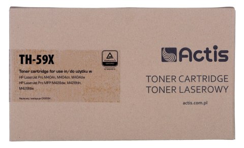 Toner Actis TH-59X (zamiennik HP CF259X; Supreme; 10000 stron; czarny). Z chipem. Zalecamy wyłączenie aktualizacji oprogramowani Toner Actis TH-59X (zamiennik HP CF259X; Supreme; 10000 stron; czarny). Z chipem. Zalecamy wyłączenie aktualizacji oprogramowani