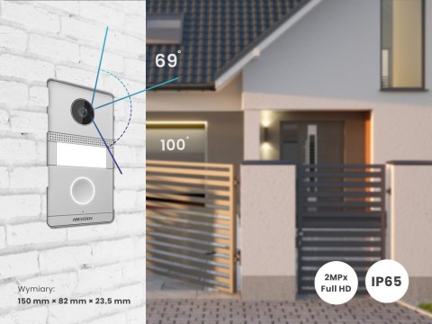 ZESTAW WIDEODOMOFONOWY HIKVISION VISKIT-101(Flush)/ DS-KIS101-P FLUSH ZESTAW WIDEODOMOFONOWY HIKVISION VISKIT-101(Flush)/ DS-KIS101-P FLUSH
