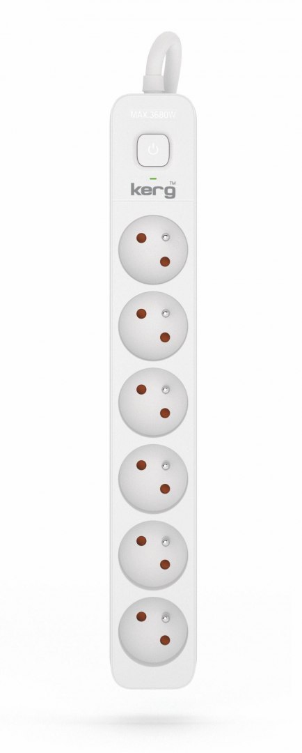 Przedłużacz bębnowy KERG M02409 1,5M 3×1,5MM2 H05VV-F 16A/250V biały Przedłużacz bębnowy KERG M02409 1,5M 3×1,5MM2 H05VV-F 16A/250V biały