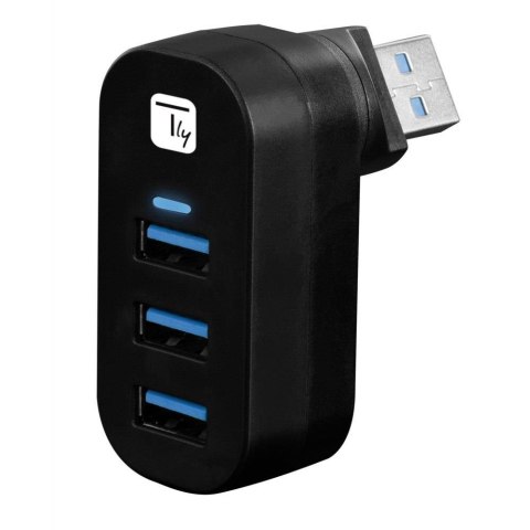 Hub USB Techly 3-portowy 3xUSB 3.0 obrotowy wtyk Hub USB Techly 3-portowy 3xUSB 3.0 obrotowy wtyk