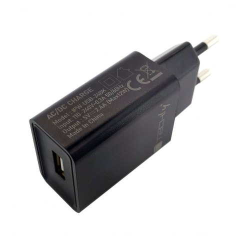 Ładowarka sieciowa Techly USB-A 5V 2,4A czarna Ładowarka sieciowa Techly USB-A 5V 2,4A czarna