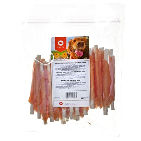 MACED Przysmak dla psa - pałeczki wołowe białe z kurczakiem 500g MACED Przysmak dla psa - pałeczki wołowe białe z kurczakiem 500g