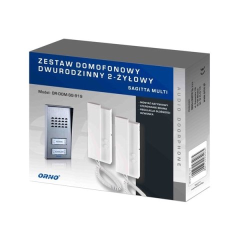 DOMOFON 2-RODZINNY ORNO OR-DOM-SG-919 DOMOFON 2-RODZINNY ORNO OR-DOM-SG-919