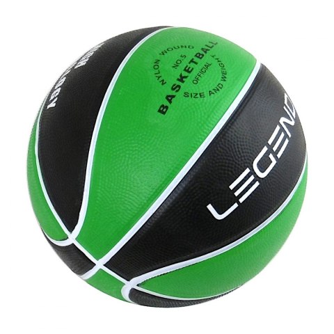 Piłka do kosza BB500 rozmiar 5 zielono-czarna Legend Piłka do kosza BB500 rozmiar 5 zielono-czarna Legend
