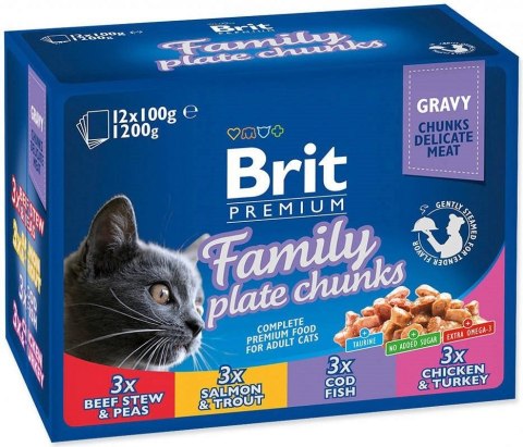 Brit Cat Pouches 1200g Family Plate (12x100g) Brit Cat Pouches 1200g Family Plate (12x100g)