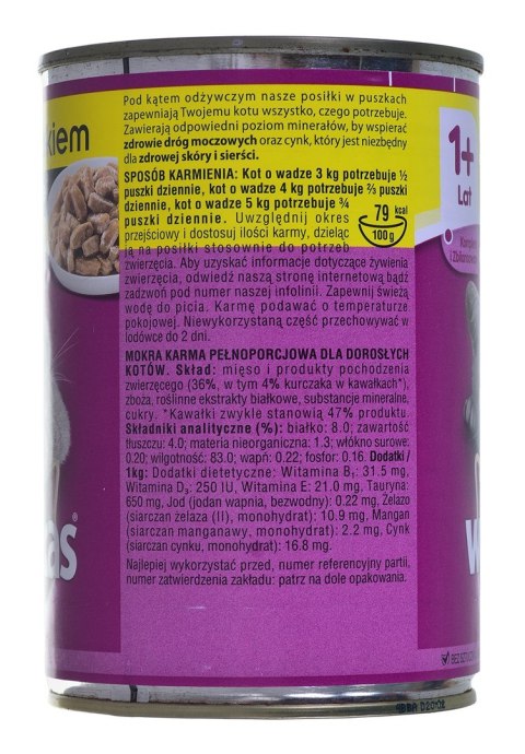 WHISKAS Adult Kurczak - puszka 400g WHISKAS Adult Kurczak - puszka 400g
