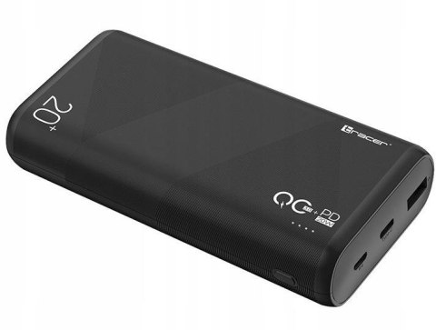 Power bank TRACER AMOS 20000mAh QC3.0-PD20W BK czarny TRABAT47094 Power bank TRACER AMOS 20000mAh QC3.0-PD20W BK czarny TRABAT47094