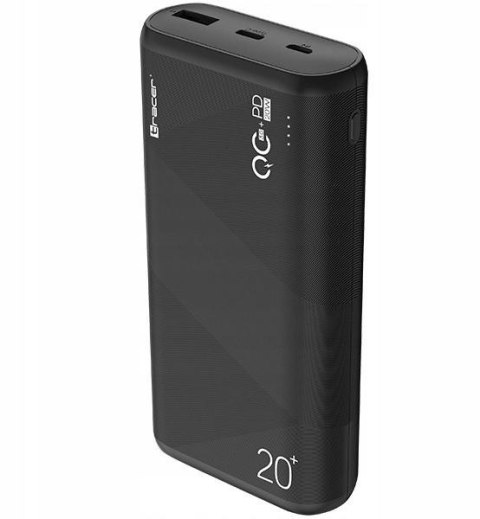 Power bank TRACER AMOS 20000mAh QC3.0-PD20W BK czarny TRABAT47094 Power bank TRACER AMOS 20000mAh QC3.0-PD20W BK czarny TRABAT47094