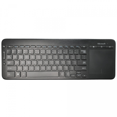 Klawiatura bezprzewodowa Microsoft All-in-One Media Keyboard z touchpadem USB czarna Klawiatura bezprzewodowa Microsoft All-in-One Media Keyboard z touchpadem USB czarna