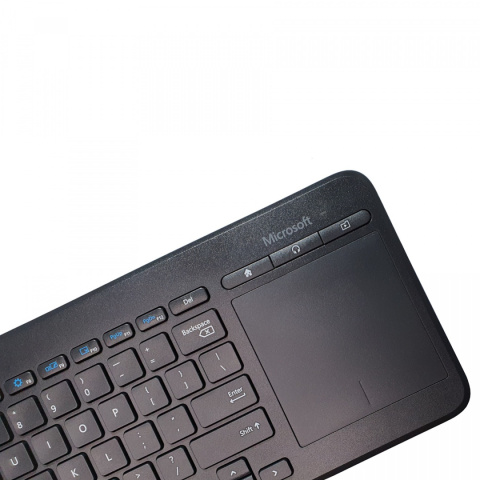 Klawiatura bezprzewodowa Microsoft All-in-One Media Keyboard z touchpadem USB czarna Klawiatura bezprzewodowa Microsoft All-in-One Media Keyboard z touchpadem USB czarna