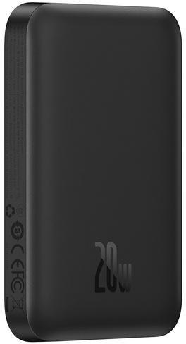 Baseus Magnetic Mini | Power Bank 6000mAh 20W z ładowaniem bezprzewodowym MagSafe BLACK Baseus Magnetic Mini | Power Bank 6000mAh 20W z ładowaniem bezprzewodowym MagSafe BLACK