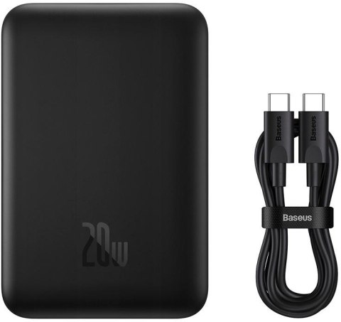 Baseus Magnetic Mini | Power Bank 6000mAh 20W z ładowaniem bezprzewodowym MagSafe BLACK Baseus Magnetic Mini | Power Bank 6000mAh 20W z ładowaniem bezprzewodowym MagSafe BLACK