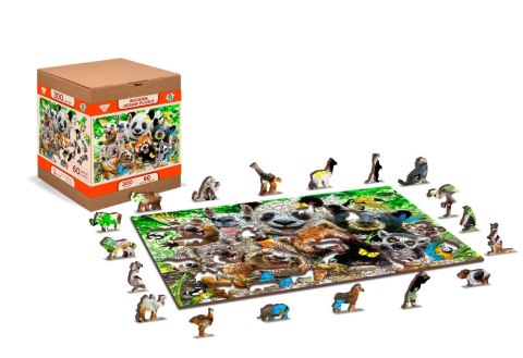 Drewniane Puzzle z figurkami - Wesołe Selfie-Misie rozm. XL, 1010 elementów