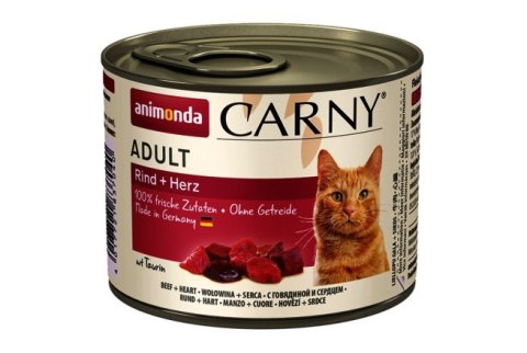 ANIMONDA Carny Adult smak: wołowina i serca - mokra karma dla kota - 200g ANIMONDA Carny Adult smak: wołowina i serca - mokra karma dla kota - 200g