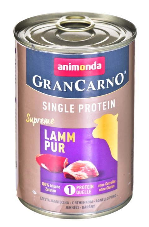 ANIMONDA GranCarno Single Protein: jagnięcina - mokra karma dla psa - 400g ANIMONDA GranCarno Single Protein: jagnięcina - mokra karma dla psa - 400g