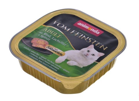 ANIMONDA Vom Feinsten Classic Cat smak: wołowina, łosoś + szpinak 100g ANIMONDA Vom Feinsten Classic Cat smak: wołowina, łosoś + szpinak 100g