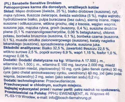 BOSCH Sanabelle Sensitive 10kg