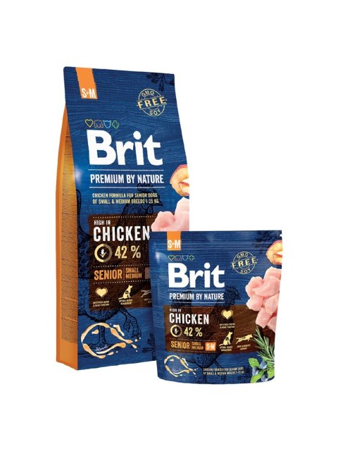 Brit Premium By Nature Senior S+M 15kg Brit Premium By Nature Senior S+M 15kg