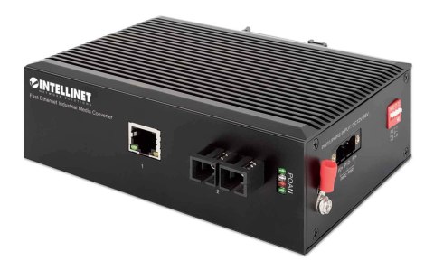 Media konwerter Intellinet 10/100Base-TX RJ45/100Base-FX SC SM przemysłowy DIN Media konwerter Intellinet 10/100Base-TX RJ45/100Base-FX SC SM przemysłowy DIN