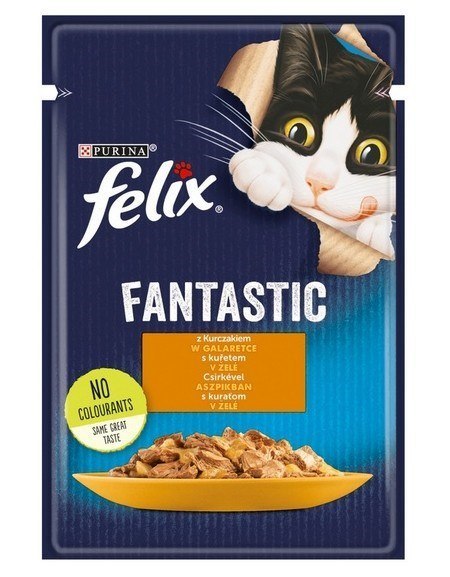 PURINA Felix Fantastic: kurczak - mokra karma dla kota - 85g PURINA Felix Fantastic: kurczak - mokra karma dla kota - 85g