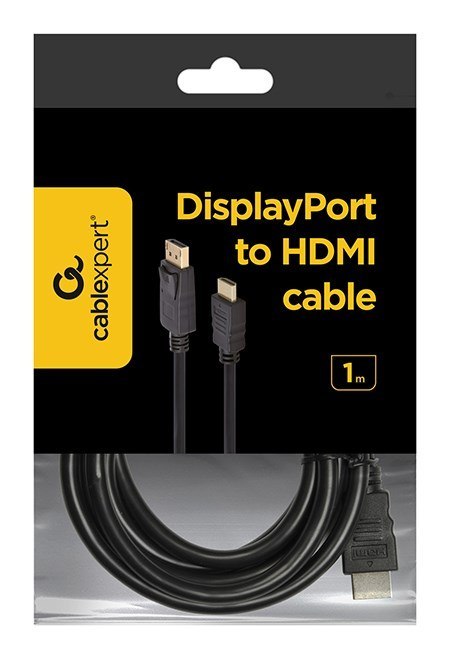 Kabel GEMBIRD CC-DP-HDMI-1M (DisplayPort - MHDMI M - 1m; kolor czarny) Kabel GEMBIRD CC-DP-HDMI-1M (DisplayPort - MHDMI M - 1m; kolor czarny)