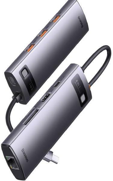 Baseus StarJoy 8-Port | Adapter HUB USB-C - HDMI/ 3*USB3.1/ RJ45/ SD/TF / PD 100W Baseus StarJoy 8-Port | Adapter HUB USB-C - HDMI/ 3*USB3.1/ RJ45/ SD/TF / PD 100W