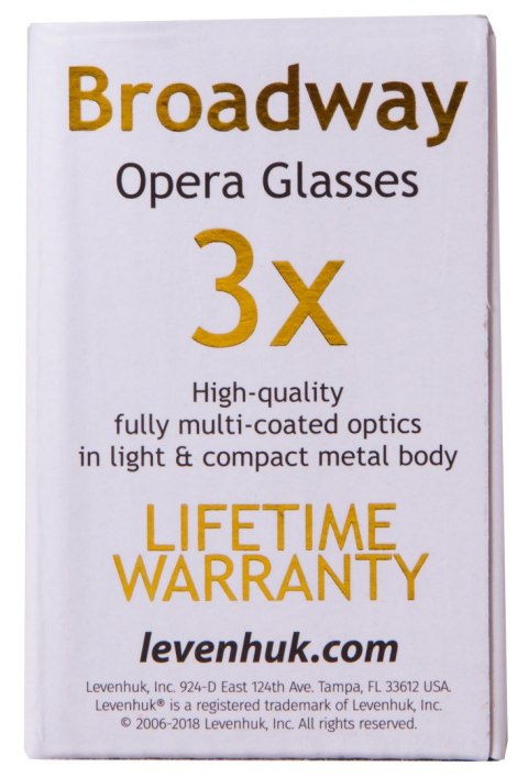 Lornetka teatralna Levenhuk Broadway 325C Blue Wave/Niebieskie morze z łańcuszkiem
