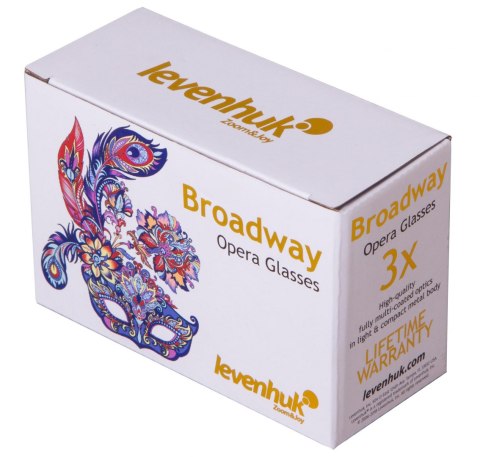 Lornetka teatralna Levenhuk Broadway 325C Lime/Limonka z łańcuszkiem