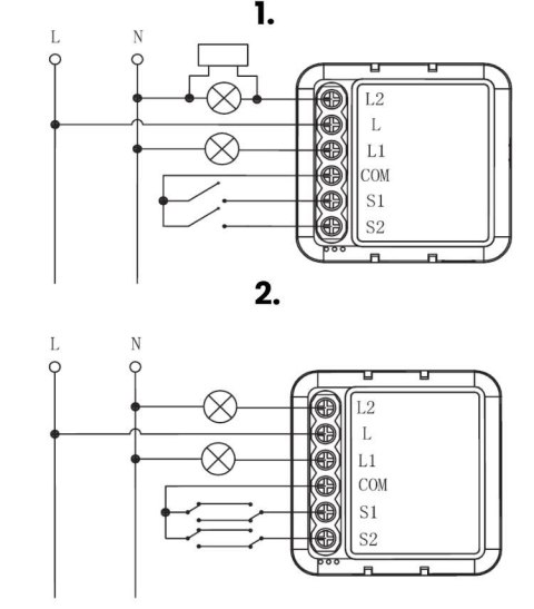 Moduł OXT mini 2 obwódy ZigBee bez N Tuya Moduł OXT mini 2 obwódy ZigBee bez N Tuya