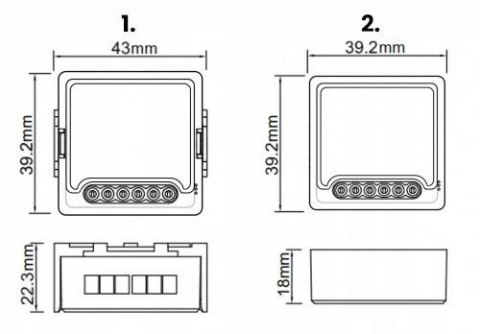 Moduł OXT mini 2 obwódy ZigBee bez N Tuya Moduł OXT mini 2 obwódy ZigBee bez N Tuya