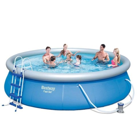 Basen Dmuchany Rozporowy z Kołnierzem Fast Set 457 x 107 cm BESTWAY Basen Dmuchany Rozporowy z Kołnierzem Fast Set 457 x 107 cm BESTWAY
