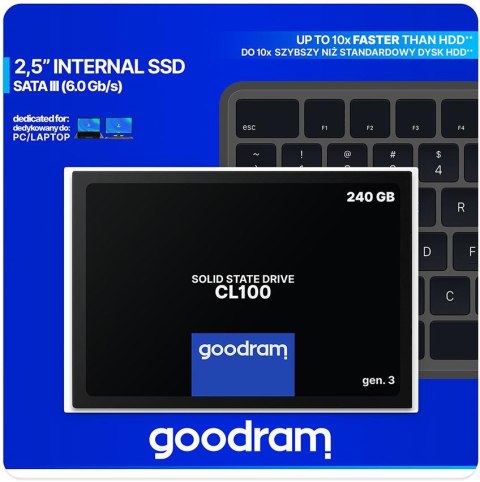 DYSK SSD GOODRAM CL100 G3 240GB SATA3 DYSK SSD GOODRAM CL100 G3 240GB SATA3