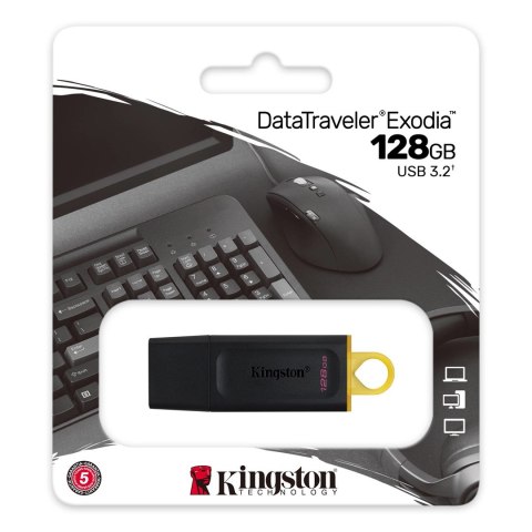KINGSTON FLASH 128GB USB 3.2 Gen1 DataTraveler Exodia (B+Y) KINGSTON FLASH 128GB USB 3.2 Gen1 DataTraveler Exodia (B+Y)