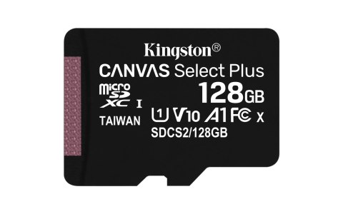 Karta pamięci Kingston Canvas Select Plus SDCS2/128GBSP (128GB; Class 10, Class A1; Karta pamięci) Karta pamięci Kingston Canvas Select Plus SDCS2/128GBSP (128GB; Class 10, Class A1; Karta pamięci)