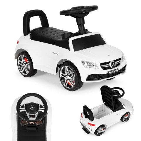Jeździk auto chodzik odpychacz autko Mercedes biały z dźwiękami Jeździk auto chodzik odpychacz autko Mercedes biały z dźwiękami