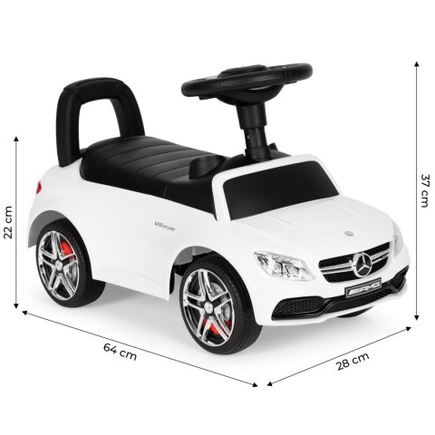 Jeździk auto chodzik odpychacz autko Mercedes biały z dźwiękami Jeździk auto chodzik odpychacz autko Mercedes biały z dźwiękami