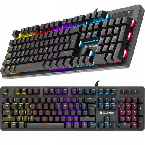 KLAWIATURA MECHANICZNA GAMINGOWA GAMEZONE HITT RGB TRACER KLAWIATURA MECHANICZNA GAMINGOWA GAMEZONE HITT RGB TRACER