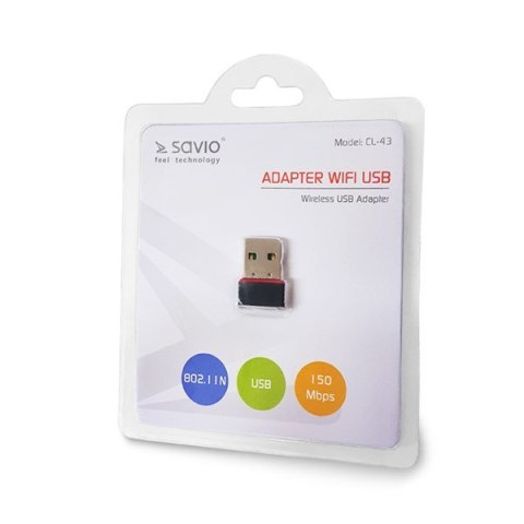 Karta WiFi SAVIO CL-43 (USB 2.0) Karta WiFi SAVIO CL-43 (USB 2.0)