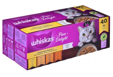 WHISKAS Potrawka Adult 40x85g Smaki Drobiowe WHISKAS Potrawka Adult 40x85g Smaki Drobiowe