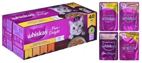 WHISKAS Potrawka Adult 40x85g Smaki Drobiowe WHISKAS Potrawka Adult 40x85g Smaki Drobiowe