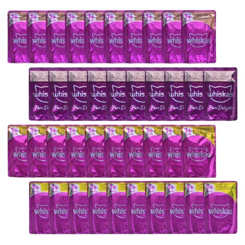 WHISKAS Potrawka Adult 40x85g Smaki Drobiowe WHISKAS Potrawka Adult 40x85g Smaki Drobiowe