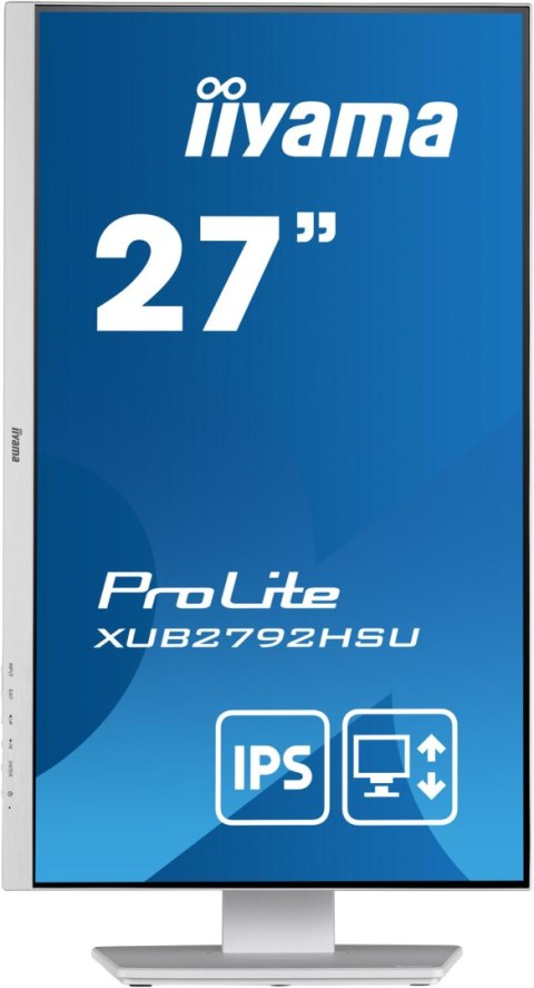 Monitor LED IIYAMA XUB2792HSU-W5 27 cali Pivot Ultra Slim Biały Monitor LED IIYAMA XUB2792HSU-W5 27 cali Pivot Ultra Slim Biały