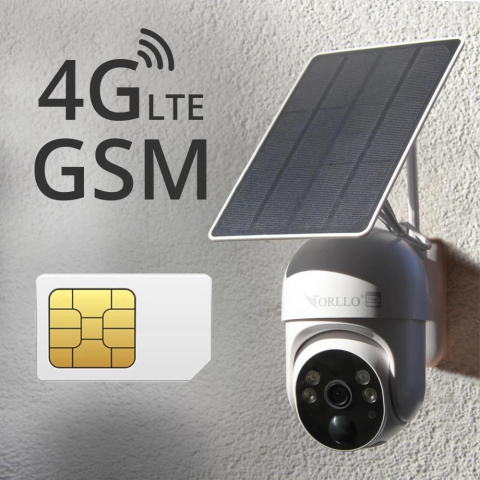 Kamera IP bezprzewodowa 4G LTE obrotowa z panelem solarnym Orllo TZ-1 Kamera IP bezprzewodowa 4G LTE obrotowa z panelem solarnym Orllo TZ-1
