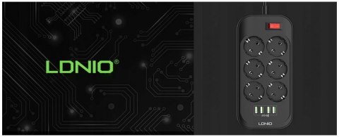 Listwa zasilająca 6 Gniazd + 4x USB Przedłużacz Listwa zasilająca 6 Gniazd + 4x USB Przedłużacz